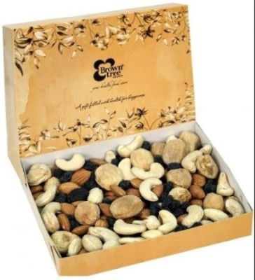 Brown tree Gift Box with Dried Fruits and Nuts / Diwali Hamper / BT Platinum Medium(200 g)