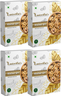 Lustre Natural Raw Walnut Kernels | Premium Akrot Giri | High in Protein & Iron Walnuts(4 x 250 g)