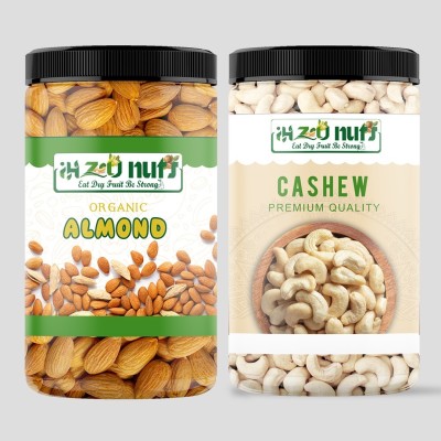 IHZUNUTS Premium Dry fruits Combo Pack 1kg Almonds & Cashews (500g X 2) Cashews, Almonds(1 kg)