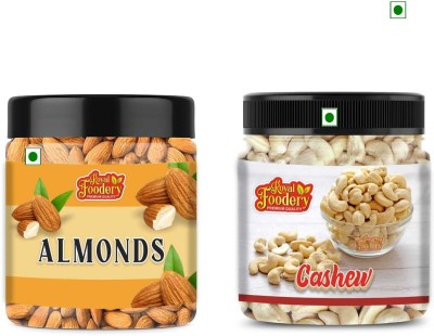 Royal foodery Dry Fruit Combo Almond + Cashew 1kg (Pack of 2) 500gm almond and 500gm cashew Almonds, Cashews(2 x 0.5 kg)