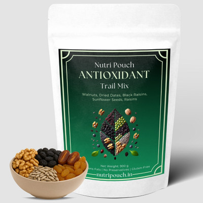 Nutri Pouch Antioxidant Mix - Premium Dry Fruits Mix | Walnuts, Raisins, Dry Dates, Assorted Seeds & Nuts(1 x 900 g)
