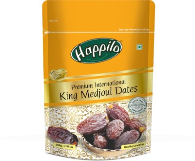 Happilo Premium International King Medjoul Dates Soft Chewy Texture & Sweet Caramel Taste Dates(200 g)