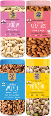 41 foods Combo pack Badam Pista Kaju Akhrot 1 KG Walnuts, Pistachios, Cashews, Almonds(4 x 250 g)