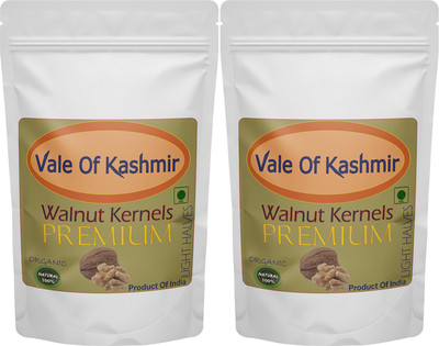 vale of kashmir Premium Walnut Kernels Light Half Halves, White Organic Fresh Crop Walnuts(2 x 0.5 kg)
