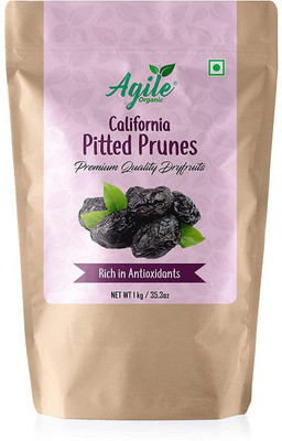 Agile Organic California Pitted Prunes 1kg Prunes(1 x 1 kg)
