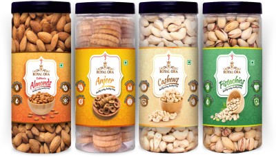 ROYALORA Nature Purify Fresh and Healthy Premium Dry Fruits Combo Pack of 4 Almonds, Figs, Cashews, Pistachios(4 x 250 g)
