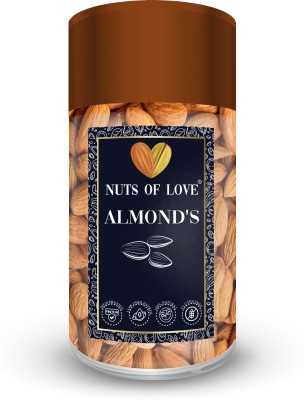 nutsoflove Premium Fresh Badam | Healthy and Tasty Dry Fruits |High in Fiber Whole Natural Almonds(250 g)