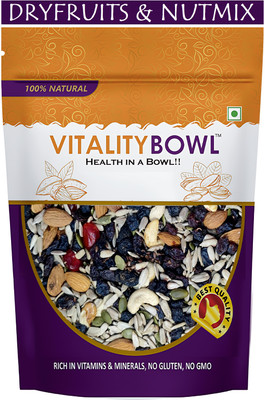 VITALITY BOWL DryFruits Nutmix Seeds & Nuts | Mix Nuts, Seeds & Berries | Super Nutritious Assorted Seeds & Nuts, Assorted Fruits & Nuts(1 x 100 g)