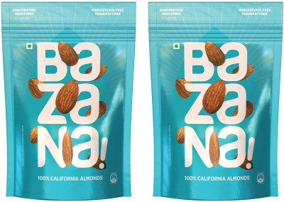 Bazana Natural Premium Lightly Slated Dry Fruit Nuts Californian Almonds(2 x 200 g)