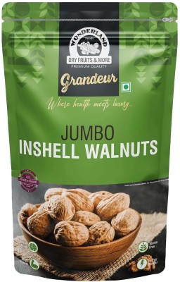 WONDERLAND FOODS Grandeur Premium California Jumbo Inshell Walnut (Akhrot) Walnuts(500 g)