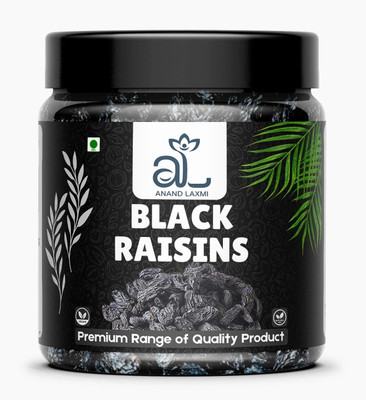 AL Anand Laxmi Premium Black Raisins, Fresh Pure Seedless Kismis, Munakka Dry Fruit Raisins(1 x 250 g)