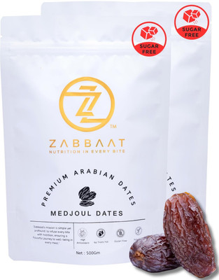 ZABBAAT Fresh Medjoul Dates | Khajur | Khajoor | Dried Dates | Dry Fruit | Black Dates Dates(2 x 0.5 kg)