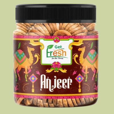 Get Fresh Afghan Anjeer | Soft Dried Figs | Great for Desserts and Healthy Meals Figs(1 x 1000 g)
