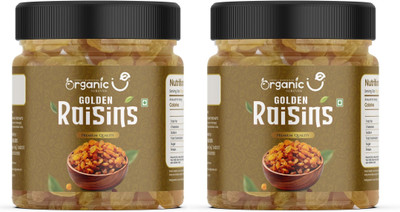 Organic forever Golden Raisins Premium Quality Jar | Healthy Snack, Rich in Nutrients Raisins(2 x 500 g)