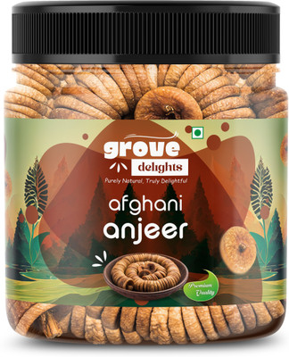 Grove Delights Natural Afghani Anjeer | Soft Dried Figs | Healthy Energy Snack | Fiber-Rich Figs(1 x 1000 g)