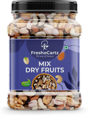 FreshoCartz Dry Fruits and Nuts | Dry Fruits Mix | Panchmeva Dry Fruits | Almonds, Apricots, Cashews, Raisins, Amla, Walnuts(1 x 500 g)