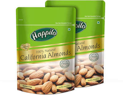 Happilo Premium California Almonds | Badam Giri | High in Fiber & Boost Immunity Almonds(2 x 200 g)