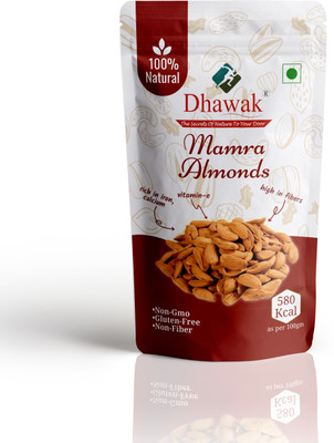 Dhawak Mamra Giri Almonds Bold Size Bidam Rich in Oil Mamra Badam Jumbo & Bold Mamra Almonds(1 x 200 g)