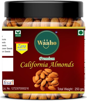 Waaho Premium Quality California Almonds 250gm (Pack of 1) Almonds 250 Gram Almonds(250 g)