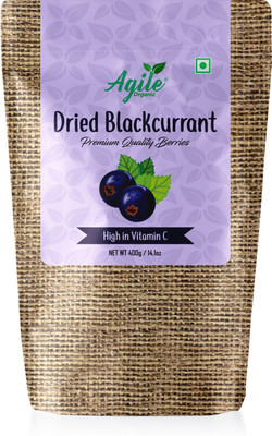 Agile Organic Dried Black Currant | 400 Grams Black Currant(1 x 400 g)
