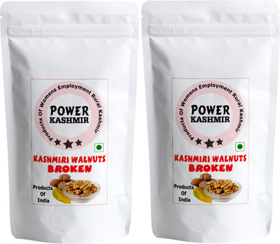 Power Kashmir Kashmiri Walnut Kernels Broken, Kashmiri Tukda Akhrot Giri Walnuts(2 x 0.5 kg)