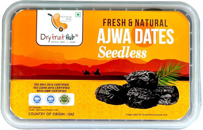 Dry Fruit Hub Ajwa Dates Seedless 500gm | Ajwa Khajoor Ajwa Dates Original Dates(1 x 500 g)