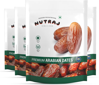 Nutraj Arabian Dates 2 Kg (500g X 4), Khajoor 2 Kg, Dry Fruits Dates(4 x 500 g)