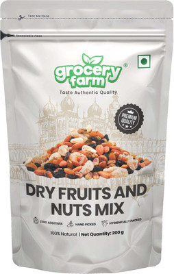 Grocery Farm Healthy Fitness Dry Fruit and Nut Mix Almonds, Cashews, Raisins, Pistachios(1 x 200 g)