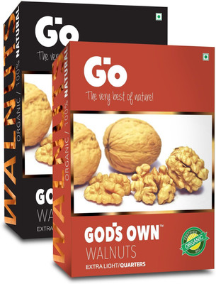 Tim Tim Premium-Organic Walnut Combo Pack of Extra Light Halves Walnuts(2 x 250 g)