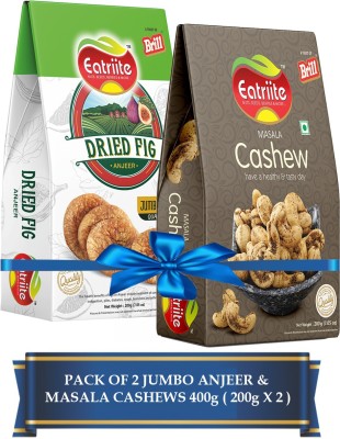 Eatriite Anjeer (FIG) Jumbo & Masala Cashew W240 Pack Of 2 Assorted Nuts(2 x 200 g)