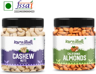 KARWANSH Dry fruits combo pack of Cashews Almonds | badam kaju (250x2) 500gm Almonds, Cashews(2 x 0.25 g)