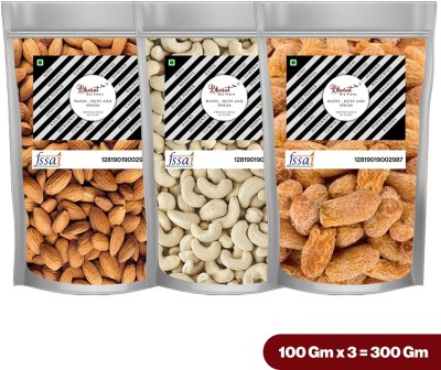 Bharat Almond Cashew and Choara ( 100 gm pack x 3 ) Combo Pack | Perfect for Dry Fruits Gifting Almonds, Cashews, Dates(3 x 100 g)