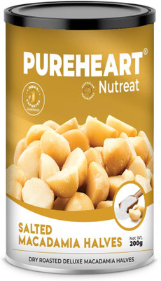 PUREHEART Salted Macadamia halves - Premium Roasted Australian Macadamia Nuts(1 x 200 g)