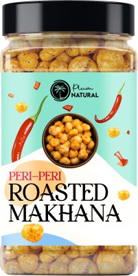 Plum Natural Roasted Makhana Foxnut Peri-Peri Flavour Non-Fried Air Roasted Healthy Food Roasted Gram(400 g)