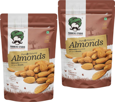 FARMERS STUDIO Premium California Almonds 500g Almonds(2 x 0.12 g)