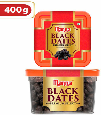 Manna Black Dates - 400g | Select Premium Organic Handpicked Dates| Khajoor | Khajur | Soft Dried Healthy Snack | Soft & Juicy texture | Zero Added Sugar & Preservatives | Rich in Iron, Fibre & Vitamins Dry Dates Dates(400 g) Manna Black Dates - 400g | Select Premium Organic Handpicked Dates| Khajoor | Khajur | Soft Dried Healthy Snack | Soft & Juicy texture | Zero Added Sugar & Preservatives | Rich in Iron, Fibre & Vitamins Dry Dates Dates(400 g)