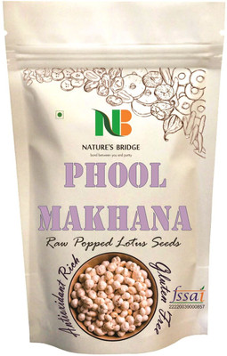 Nature's Bridge Phool Makhana Raw Regular Lotus Seed Pop Fox Nut Gorgon Nut Puffed Kernels Fox Nut(1 x 100 g)