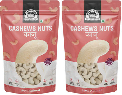 WONDERLAND Foods Raw Cashew Premium White (Pack Of 2 X 400g Each) Cashews Cashews  (2 X 400 G) For Rs. 635 @ 47 %