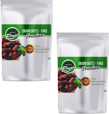 Forest Fresh Premium Omani Dates (Khajoor) - Fard - 1.8 Kg (900gm x 2) - Super Value Pack Dates(1800 g)