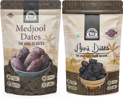 Wonderland Foods Dry Fruits Ajwa & Medjool Khajoor 400g Dates(2 x 200 g)