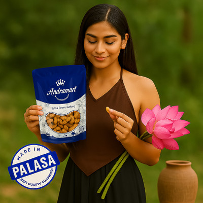 ANDRAMART AM Premium Salt & pepper Cashew (Kaju) 250 gm Cashews(1 x 250 g)