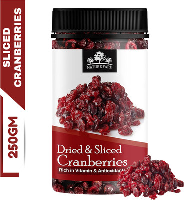NATURE YARD Dried & Sliced Cranberry Dry fruit for eating Cranberries(1 x 250 g)