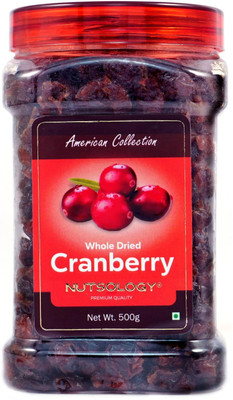 Nutsology Whole Dried Cranberry from California | 500 Gram | Real Dried Fruit Cranberries(1 x 500 g)