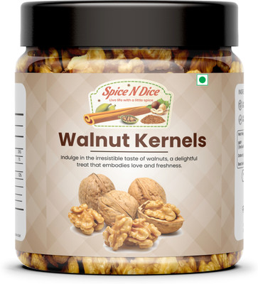 spice n dice Premium Walnut Kernels|Akhrot Giri|Crunchy Nuts, Rich in Dietary Fibre & Protein Walnuts(1 x 1 kg)