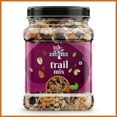HARIYAM Trail Mix | Mixture Of Dry Fruits IN JAR {Almond,Cashews,Seeds And Many More} Assorted Seeds & Nuts(500 g)