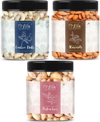 lila dry fruits Dry fruits combo pack of Cashews Almond Pista (250 G x3) Cashews, Almonds, Pistachios(3 x 250 g)