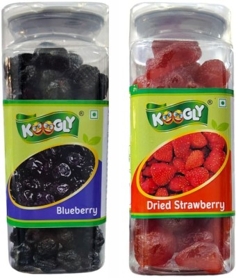 Koogly Premium Quality Dried and Sweet- Blueberry, Strawberries(2 x 205 g)