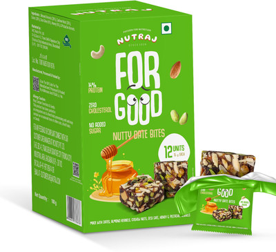 Nutraj Date Bites 180g (15g x 12), Dry Fruits Dates Bites, Dry Fruits Sweets Box(180 g)