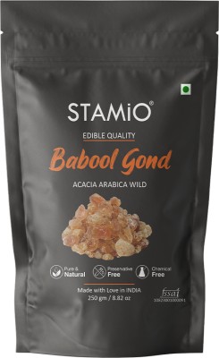 STAMIO Kikar/Babul Gond 250 gm | Babool Edible Gum | Acacia arabica Wild For Ladoo Dried Gum(250 g)