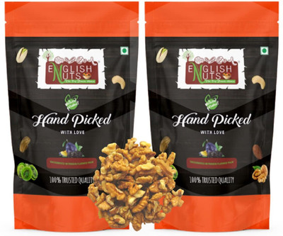 ENGLISH NUTS 2 KG Walnut Kernels 4 Piece | Akhrot Giri | Kashmir Walnut Kernels Walnuts(4 x 0.5 kg)